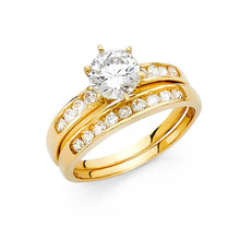 Load image into Gallery viewer, 14K Yellow Gold Round 3mm CZ Ladies Wedding Band Only - silverdepot