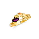 14K Yellow CZ FANCY Ring 2.1grams