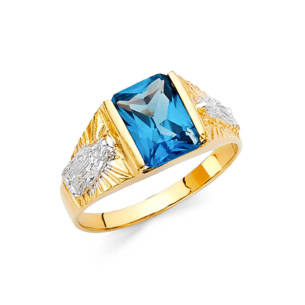 14K Yellow CZ Ring 2.8grams