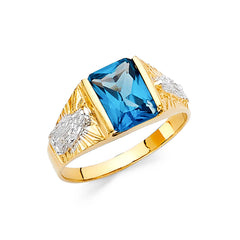 14K Yellow CZ Ring 2.8grams