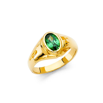 14K Yellow CZ BABIES Ring 1.5grams