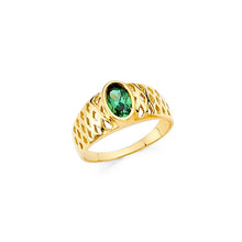 Load image into Gallery viewer, 14K Yellow CZ BABIES Ring 0.9grams