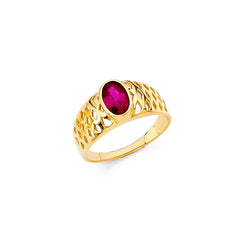 14K Yellow CZ BABIES Ring 0.9grams