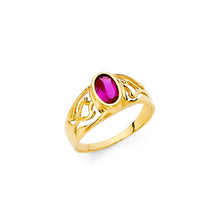 Load image into Gallery viewer, 14K Yellow CZ BABIES Ring 0.9grams