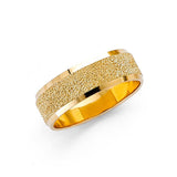 14K Yellow Gold 6mm DC Ladies Wedding Band