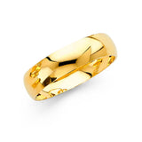 14K Yellow Gold 6mm Fancy Ladies Wedding Band