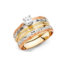 Load image into Gallery viewer, 14k Tri Color Gold 4mm Ladies Wedding Ring--Wedding Band and Engagement Rings are sold Separately
