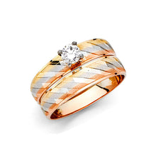Load image into Gallery viewer, 14k Tri Color Gold 4mm Ladies Wedding Ring--Wedding Band and Engagement Rings are sold Separately
