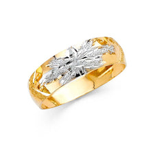 Load image into Gallery viewer, 14K Two Tone 6mm Tapered Sizeable Ladies Wedding Band