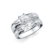 Load image into Gallery viewer, 14k White Gold 4mm Ladies CZ Wedding Ring--Wedding Band and Engagement Rings are sold Separately