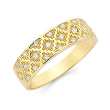 Load image into Gallery viewer, 14K Yellow Gold Gold 6mm CZ Men&#39;s Wedding Band