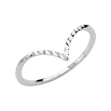 14K White V-SHAPE LADIES DC Band 1grams