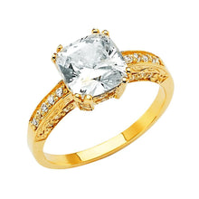 Load image into Gallery viewer, 14K Yellow Gold Clear CZ Engagement Ring - silverdepot