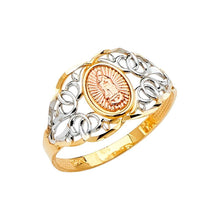Load image into Gallery viewer, 14K Tri Color Our Lady of Guadalupe Ring - silverdepot