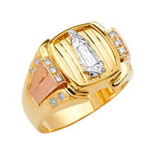 Load image into Gallery viewer, 14K Tri Color CZ Men&#39;s Rings - silverdepot