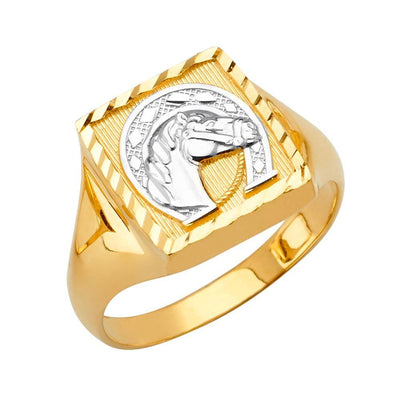 14K Tri Color CZ Men's Rings - silverdepot
