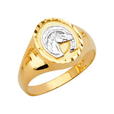 14K Tri Color CZ Men's Rings