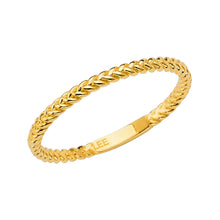 Load image into Gallery viewer, 14K Yellow Braided Shape Stackble Band 1.3grams