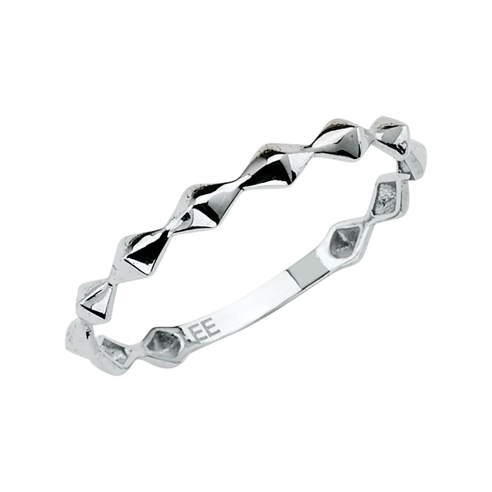14K White Stackble Band