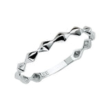 14K White Stackble Band