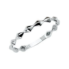 14K White Stackble Band