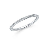 14K White Gold 1.5mm Clear CZ Ladies Wedding Band