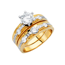 Load image into Gallery viewer, 14K Yellow CZ Engagement Ring Only