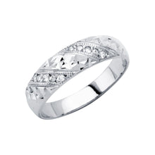 Load image into Gallery viewer, 14K White Men's CZ Wedding Band