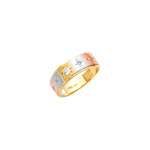 Load image into Gallery viewer, 14K Tricolor Men's CZ Wedding Band or Trio Set