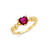 14K Yellow Gold Ladies Fancy CZ Ring