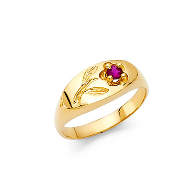 14K Yellow BABY CZ Rings 2grams