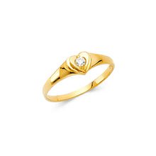 Load image into Gallery viewer, 14K Yellow BABY CZ Ring 0.7grams