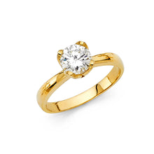 Load image into Gallery viewer, 14K Yellow CZ Engagement Ring