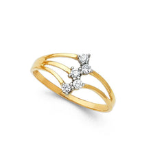 Load image into Gallery viewer, 14K Yellow Gold 10mm Clear CZ Semanario Ring - silverdepot