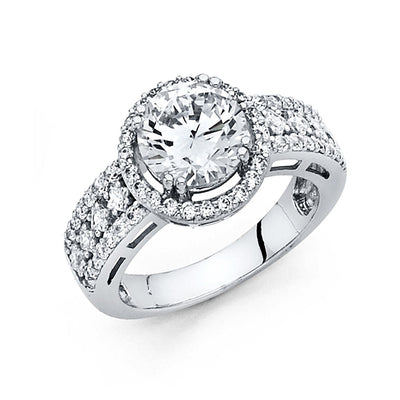 14K Yellow CZ Engagement Ring 5.7grams