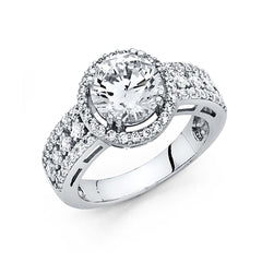14K Yellow CZ Engagement Ring 5.7grams