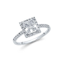 Load image into Gallery viewer, 14K White Gold 2.5mm Round CZ Engagement Ring