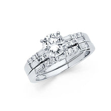 Load image into Gallery viewer, 14K White Gold Round 3mm CZ Ladies Wedding Ring---Wedding Band and Engagement Ring are sold separately