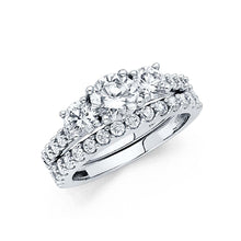 Load image into Gallery viewer, 14K White Gold Round 2.5mm CZ Ladies Wedding Ring--Engagement ring and Wedding Band are Sold Separately