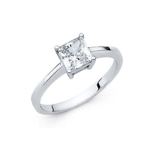 Load image into Gallery viewer, 14K White CZ Engagement Ring
