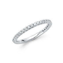 Load image into Gallery viewer, 14K White Gold 2mm Clear CZ Ladies Wedding Band