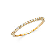 Load image into Gallery viewer, 14K Yellow Gold 1.5mm Clear CZ Ladies Wedding Band