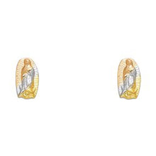 Load image into Gallery viewer, 14K Yellow Gold CZ Stud Earrings - Screw Back