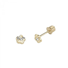 Load image into Gallery viewer, 14K Yellow Gold 4mm Stud Earrings - Screw Back