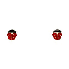 Load image into Gallery viewer, 14K Yellow Gold CZ Stud Earrings - Screw Back