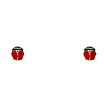 Load image into Gallery viewer, 14K Yellow Gold CZ Stud Earrings - Screw Back