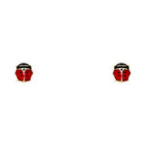14K Yellow Gold CZ Stud Earrings - Screw Back