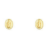 14K Yellow Gold CZ Stud Earrings