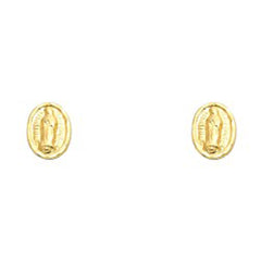 14K Yellow Gold CZ Stud Earrings