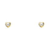 14K Yellow Gold Assorted Stud Earrings - Screw Back